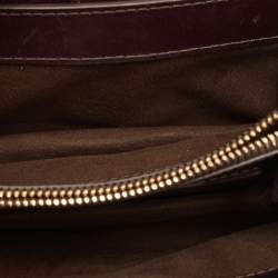 Tom Ford Dark Burgundy Crocodile TF Flap Top Handle Bag