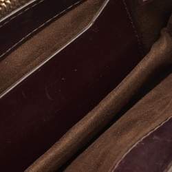 Tom Ford Dark Burgundy Crocodile TF Flap Top Handle Bag