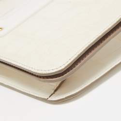 Tom Ford Off White Alligator Natalia Convertible Clutch