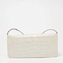 Tom Ford Off White Alligator Natalia Convertible Clutch