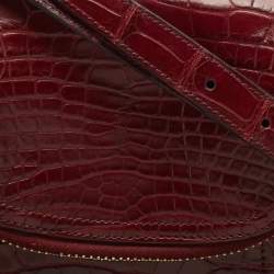 Tom Ford Dark Red Crocodile Mini Jennifer Crossbody Bag