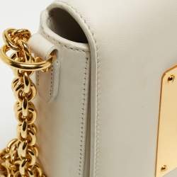 Pre Owned Tom Ford Off White Leather Medium Natalia Shoulder Bag