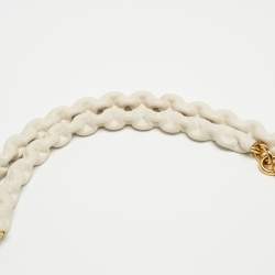 Pre Owned Tom Ford Off White Leather Medium Natalia Shoulder Bag