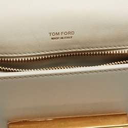 Pre Owned Tom Ford Off White Leather Medium Natalia Shoulder Bag