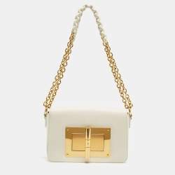 Tom Ford Nude Beige Leather Small Chain Natalia Shoulder Bag Tom Ford