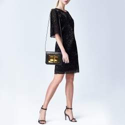Pre Owned Tom Ford Black Alligator Natalia Crossbody Bag