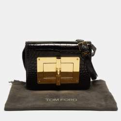 Pre Owned Tom Ford Black Alligator Natalia Crossbody Bag