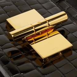 Pre Owned Tom Ford Black Alligator Natalia Crossbody Bag