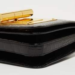 Pre Owned Tom Ford Black Alligator Natalia Crossbody Bag