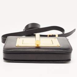Pre Owned Tom Ford Black Leather Small Natalia Crossbody Bag