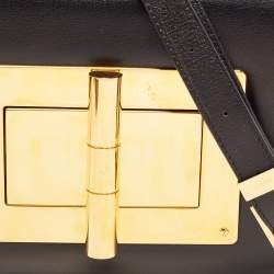 Pre Owned Tom Ford Black Leather Small Natalia Crossbody Bag