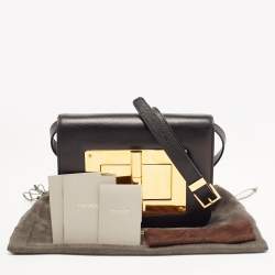 Pre Owned Tom Ford Black Leather Small Natalia Crossbody Bag