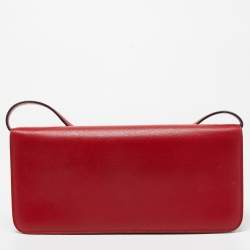 Tom Ford Red Leather Natalia Long Clutch Bag