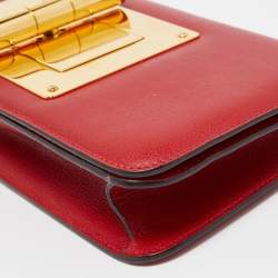 Tom Ford Red Leather Natalia Long Clutch Bag