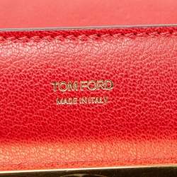Tom Ford Red Leather Natalia Long Clutch Bag
