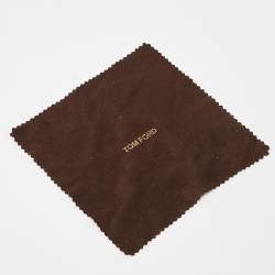 Tom Ford Brown Leather Twist Lock Zip Crossbody Bag