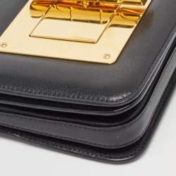 Pre Owned Tom Ford Black Leather Small Natalia Crossbody Bag