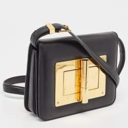 Pre Owned Tom Ford Black Leather Small Natalia Crossbody Bag