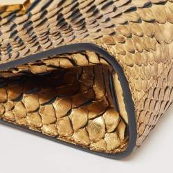 Tom Ford Gold Python Small T Lock Shoulder Bag