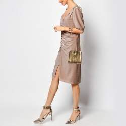 Tom Ford Gold Python Small T Lock Shoulder Bag