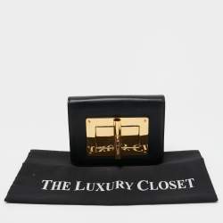 Pre Owned Tom Ford Black Leather Small Natalia Crossbody Bag