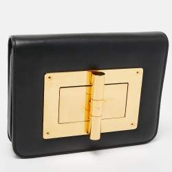 Pre Owned Tom Ford Black Leather Small Natalia Crossbody Bag