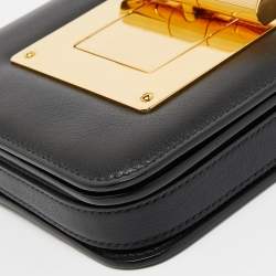 Pre Owned Tom Ford Black Leather Small Natalia Crossbody Bag