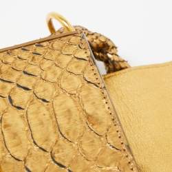 Pre Owned Tom Ford Gold Python Natalia Shoulder Bag