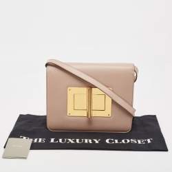 Pre Owned Tom Ford Dusty Pink Leather Large Natalia Shoulder Bag