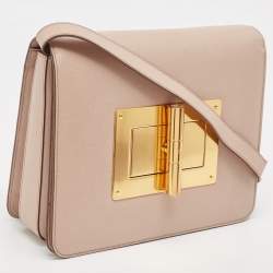 Pre Owned Tom Ford Dusty Pink Leather Large Natalia Shoulder Bag
