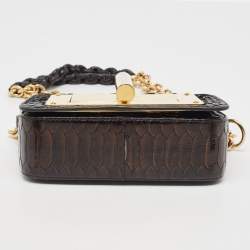Pre Owned Tom Ford Black Python Natalia Chain Bag