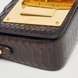 Pre Owned Tom Ford Black Python Natalia Chain Bag