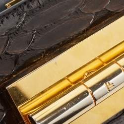 Pre Owned Tom Ford Black Python Natalia Chain Bag