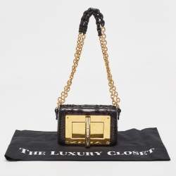 Pre Owned Tom Ford Black Python Natalia Chain Bag