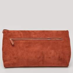 Tom Ford Brick Brown Suede Natalia Convertible Clutch