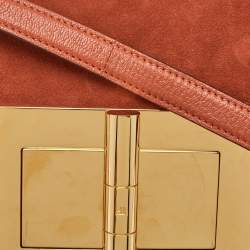 Tom Ford Brick Brown Suede Natalia Convertible Clutch