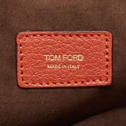 Tom Ford Brick Brown Suede Natalia Convertible Clutch