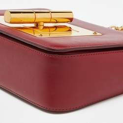 Pre Owned Tom Ford Red Leather Natalia Chain Shoulder Bag