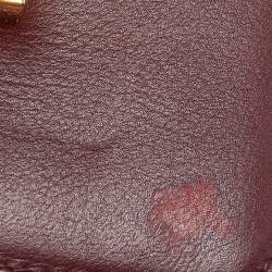Pre Owned Tom Ford Burgundy Leather Small Natalia Crossbody Bag