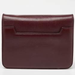 Pre Owned Tom Ford Burgundy Leather Small Natalia Crossbody Bag