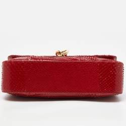 Tom Ford Red Python Carine Flap Shoulder Bag
