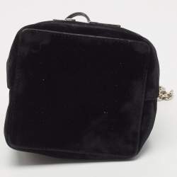 Tom Ford Black Velvet Mini TF Crystals Bucket Bag