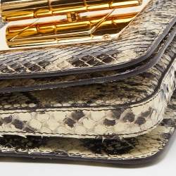 Pre Owned Tom Ford Beige Snakeskin Small Natalia Crossbody Bag