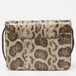 Pre Owned Tom Ford Beige Snakeskin Small Natalia Crossbody Bag