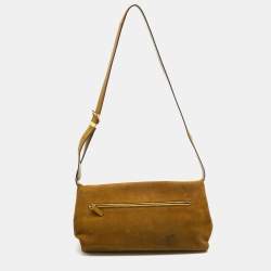 Tom Ford Olive Green Suede Natalia Convertible Clutch