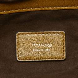 Tom Ford Olive Green Suede Natalia Convertible Clutch