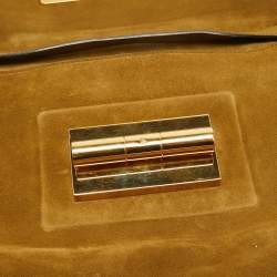Tom Ford Olive Green Suede Natalia Convertible Clutch