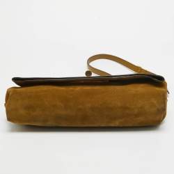 Tom Ford Olive Green Suede Natalia Convertible Clutch