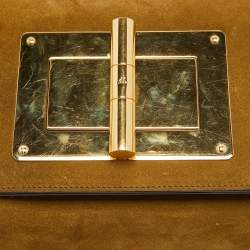 Tom Ford Olive Green Suede Natalia Convertible Clutch