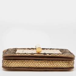 Tom Ford Gold Python Small Natalia Crossbody Bag